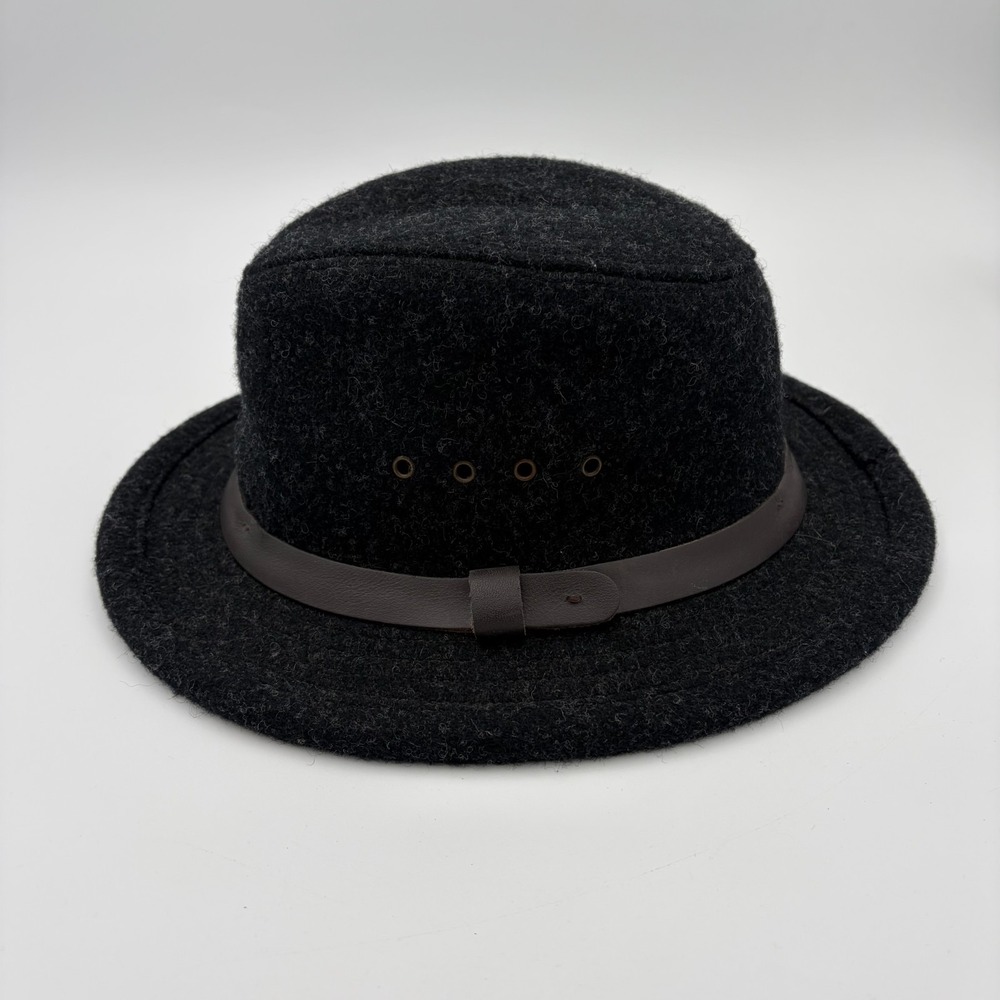 Filson Mackinaw Wool Packer Hunter Fedora Hat Charcoal